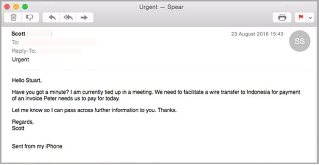 phishing example