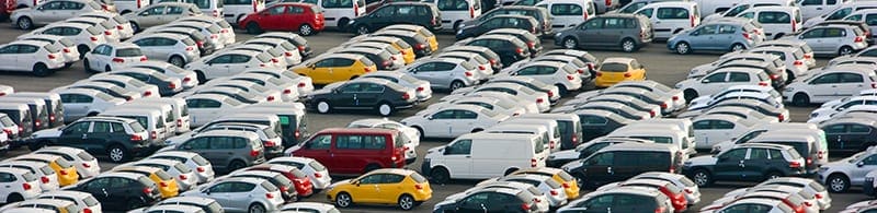 crowded parking lot